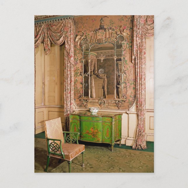 Commode and chair in the state bedchamber postcard (Front)