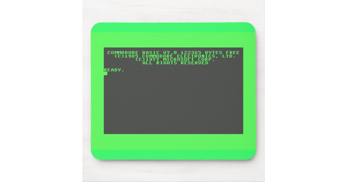 commodore 128 startup screen mouse pad zazzle com create gift cards for business
