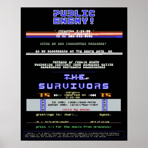 Commodore 64 Intro Screens 14 x 18 PE  TS Poster