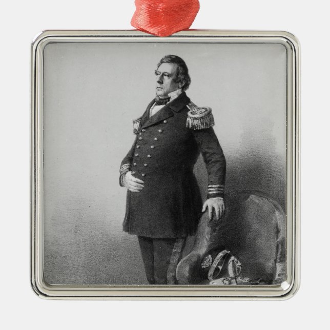 Commodore Matthew Calbraith Perry Metal Ornament (Front)