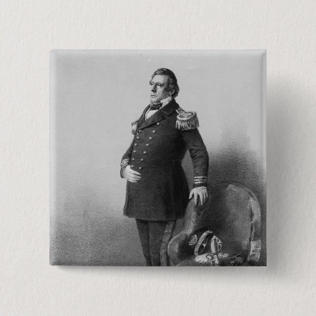 Commodore Matthew Calbraith Perry Pinback Button (Front)
