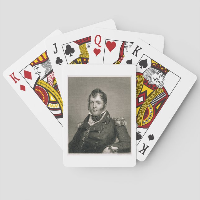 Commodore Oliver Hazard Perry (1785-1819), engrave Poker Cards (Back)