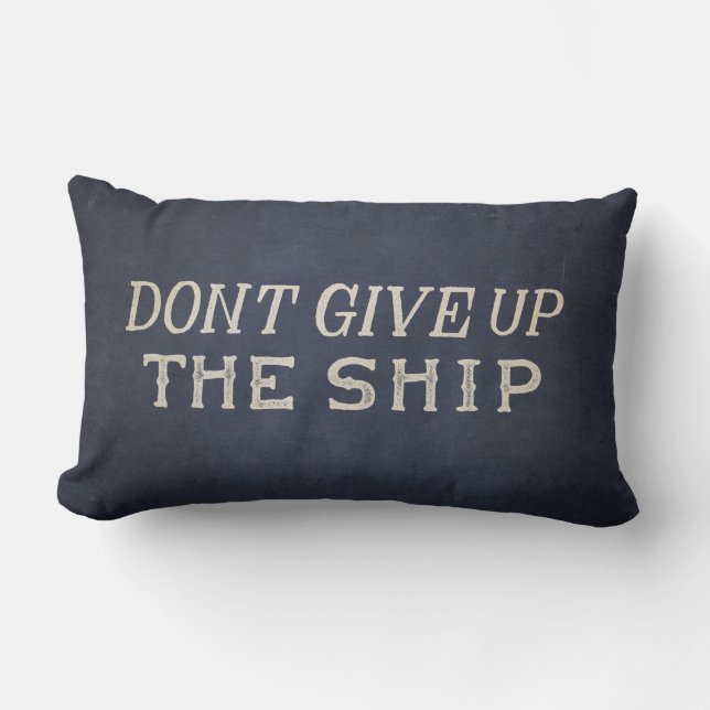 Commodore Perry Dont Give Up The Ship Lumbar Pillow (Front)