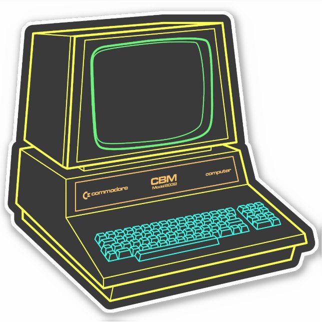Commodore PET Computer Sticker (Front)