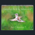 Common Birds in Watercolor Art Calendar<br><div class="desc">This pretty bird calendar features my original photographic art – my photographs of common birds, processed in a watercolor painterly style. Each page has the identification to the type of bird it is. These calendars are high quality and vibrant. You may choose other sizes and other options if desired. This...</div>