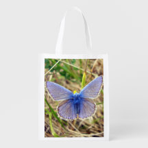 Common Blue Butterfly Reusable Bag