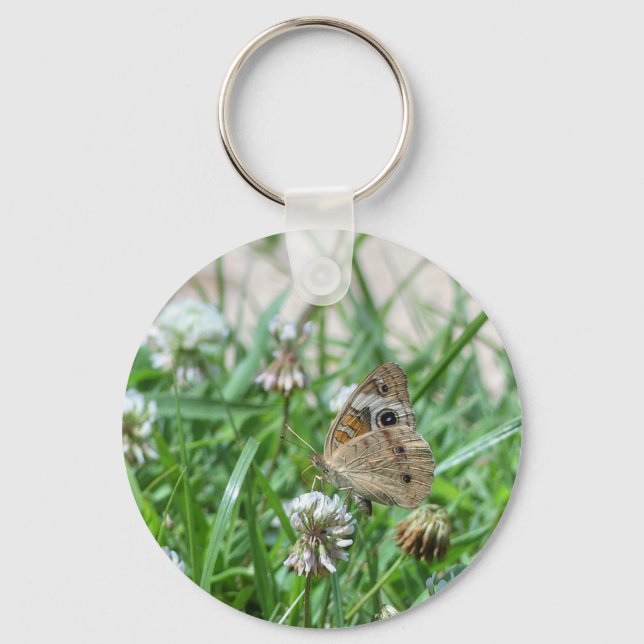 Common Buckeye Butterfly Keychain (Front)