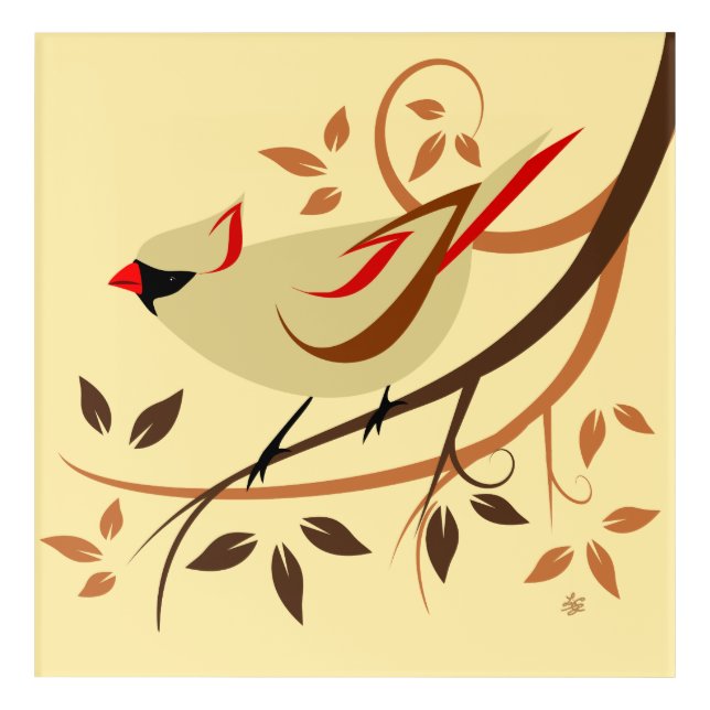 Common Cardinal Acrylic Print (Front)