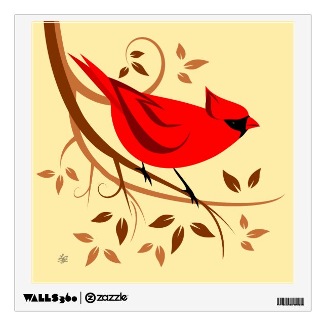 Common Cardinal Wall Decal (Front)
