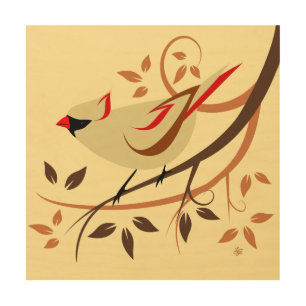 Common Cardinal Wood Wall Art