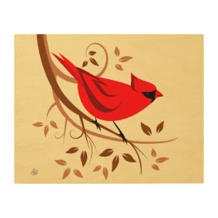 Common Cardinal Wood Wall Decor