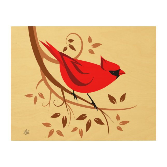 Common Cardinal Wood Wall Decor (Front)