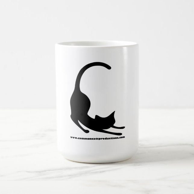 Common Cats Logo Black Coffee Mug (Center)