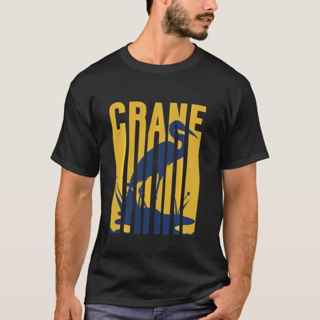 Common Crane Origami  Birdie Animal Nature Bird Cu T-Shirt (Front)