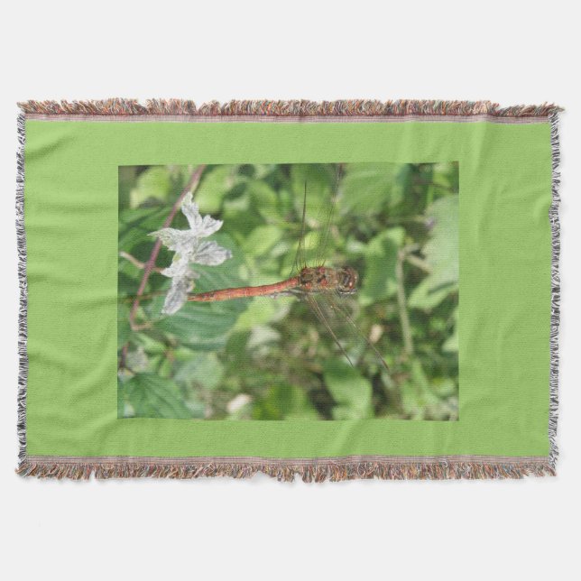 Common Darter Dragonfly Throw Blanket (Front)