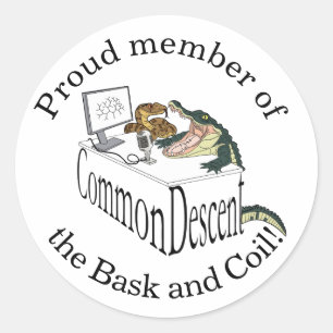 Common Descent Bask & Coil Classic Round Sticker