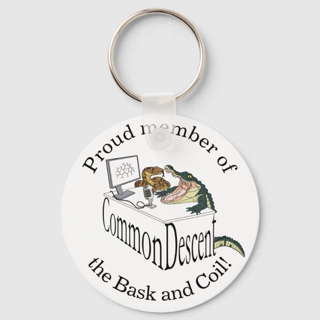 Common Descent Bask & Coil Keychain (Front)