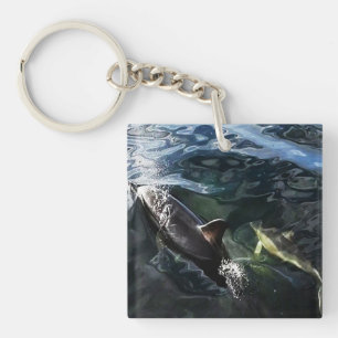 Common Dolphin Mom and Baby Keychain