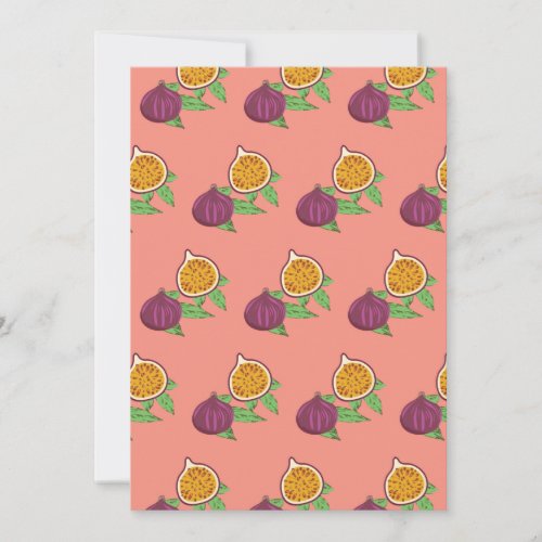 Common Fig Green Leaves Exotic Fruit Mediterranean Thank You Card