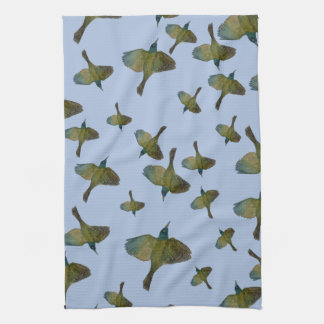 Common Grackle Green Blue Bird Flock Kitchen Towel