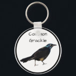 Common Grackle Keychain<br><div class="desc">An photo of a Common Grackle and its name</div>