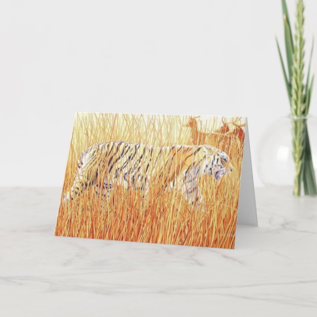 "Common Ground" Tiger in Grass Card (Front)