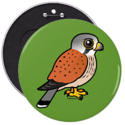 Common Kestrel Round Button