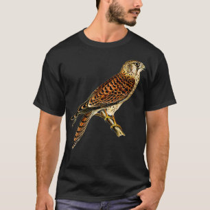 Common Kestrel Hawk Falcon Raptor Bird animal shel T-Shirt