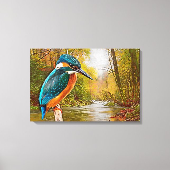 Common Kingfisher Canvas Print (Front)
