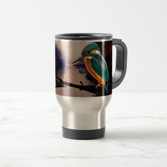 Common Kingfisher Travel Mug (Front Right)