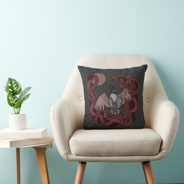 Common Loo Art Nouveau Throw Pillow (Chair)