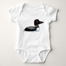 Common Loon, breeding adult Baby Jersey Bodysuit