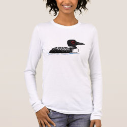 Common Loon, breeding adult Women's Basic Long Sleeve T-Shirt