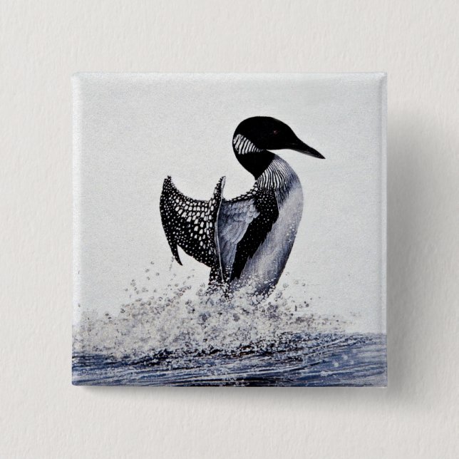 Common loon button (Front)