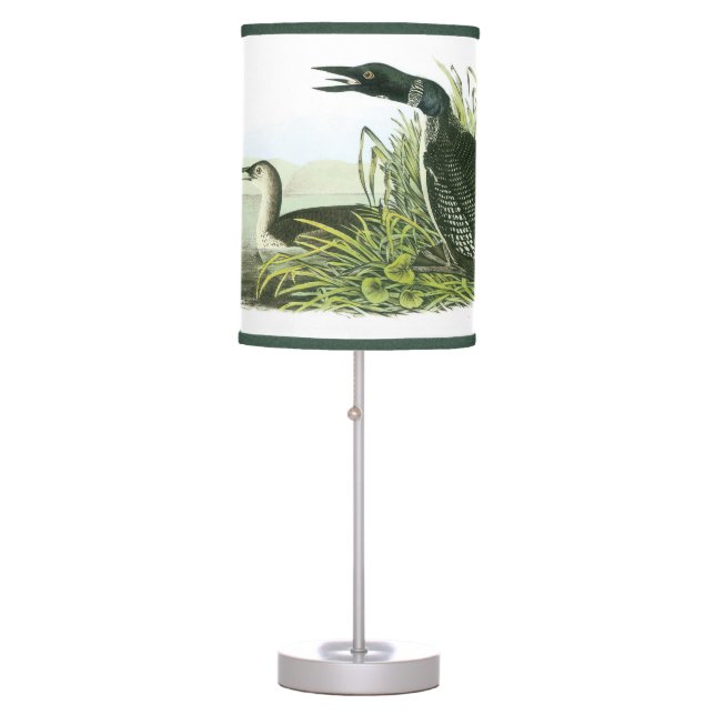 Common Loon by Audubon Table Lamp (Front)