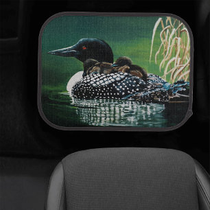 Common Loon Family Lake Wildlife Nature Green Car Floor Mat