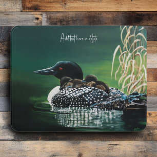 Common Loon Family Lake Wildlife Nature Green Door Sign