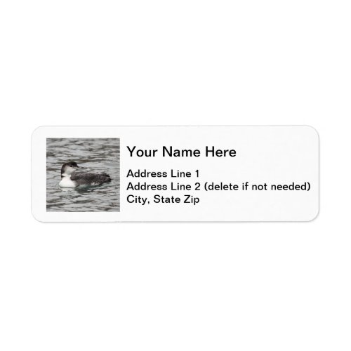 Common Loon Label