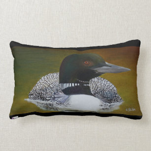 Common Loon Lumbar Throw Pillow