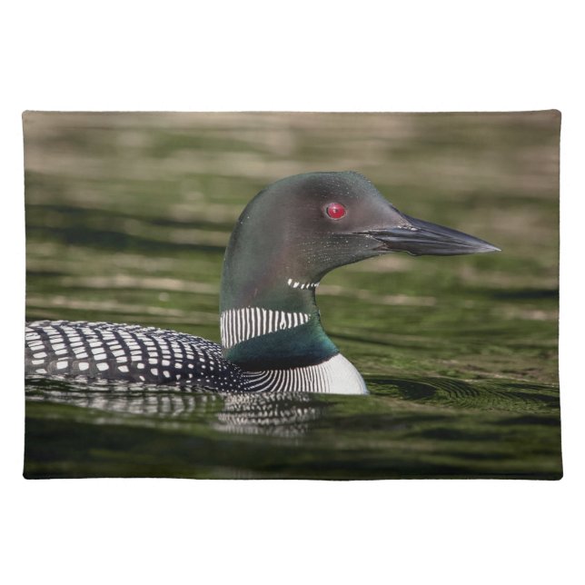Common Loon on Jabe Pond Cloth Placemat (Front)