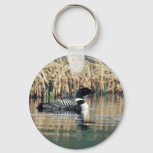 Common Loon on Water Keychain