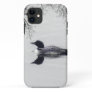 Common Loon Swims in a Northern Lake in Winter iPhone 11 Case
