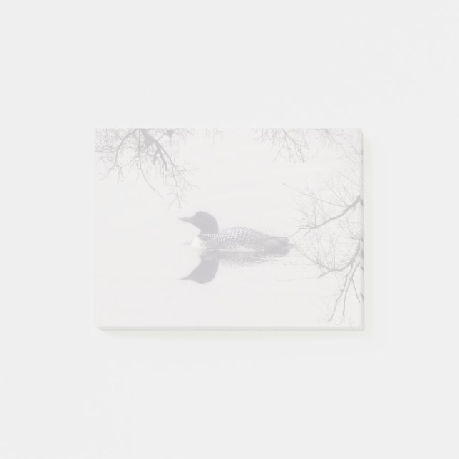 Common Loon Swims in a Northern Lake in Winter Post-it Notes (Front)