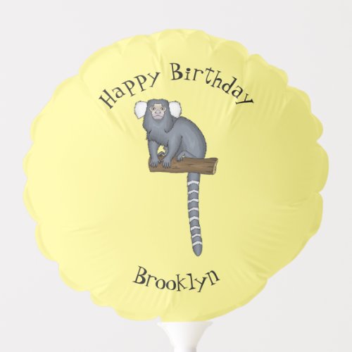 Common marmoset cartoon illustration balloon