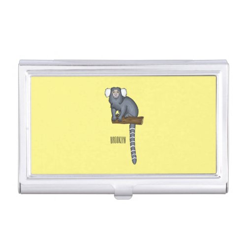 Common marmoset cartoon illustration business card case