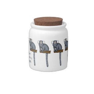 Common marmoset cartoon illustration candy jar
