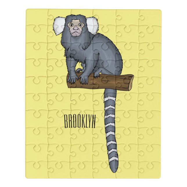 Common marmoset cartoon illustration jigsaw puzzle (Puzzle Vertical)