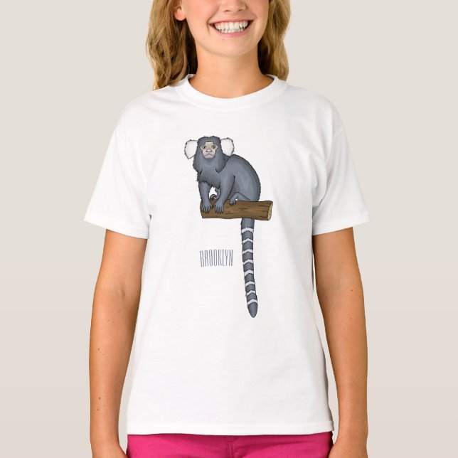 Common marmoset cartoon illustration T-Shirt (Front)