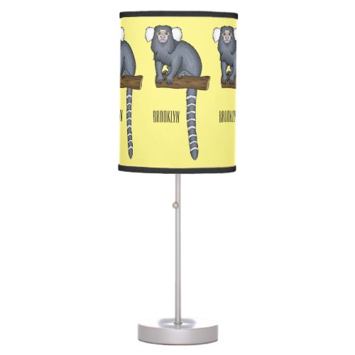 Common marmoset cartoon illustration table lamp