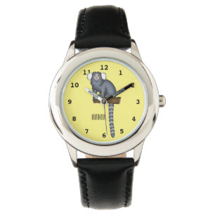 Common marmoset cartoon illustration watch